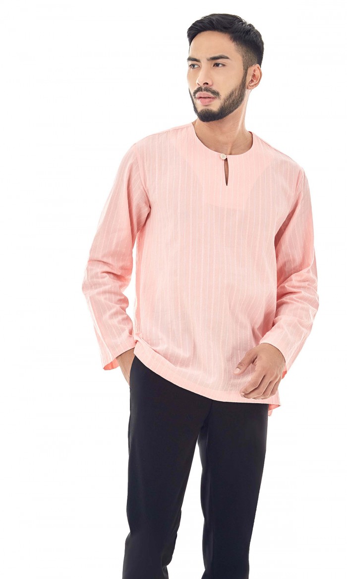 Zaafir Kurta in Light Pink